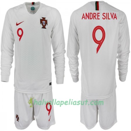 Jalkapallo Pelipaidat Portugali ANDRE SILVA 9 Lasten World Cup 2018 Vieraspaita Pitkähihainen